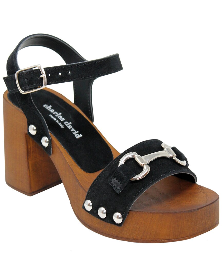 Charles David Women's Platform Block-heel Suede Sandals
