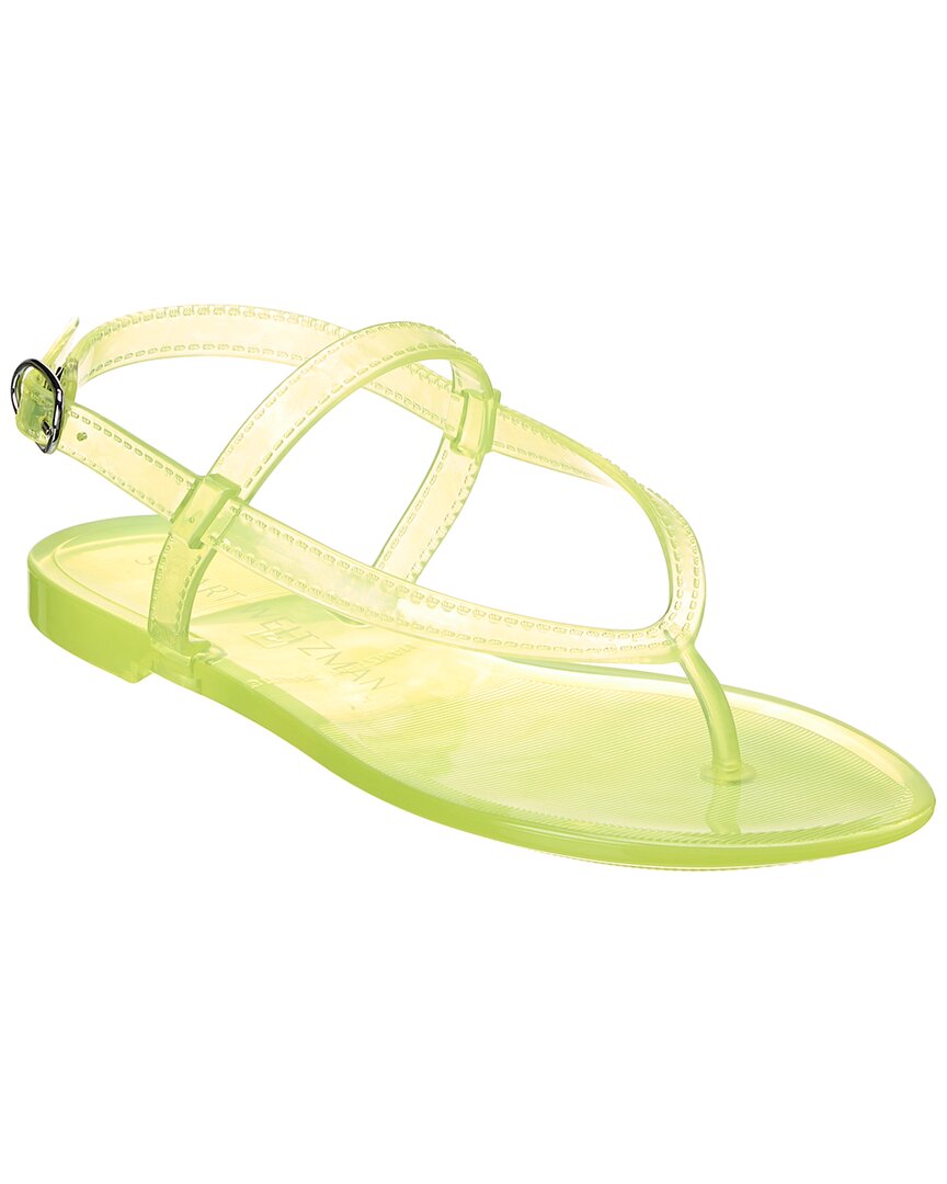 Stuart Weitzman Summer Jelly Sandal In Electric Lime