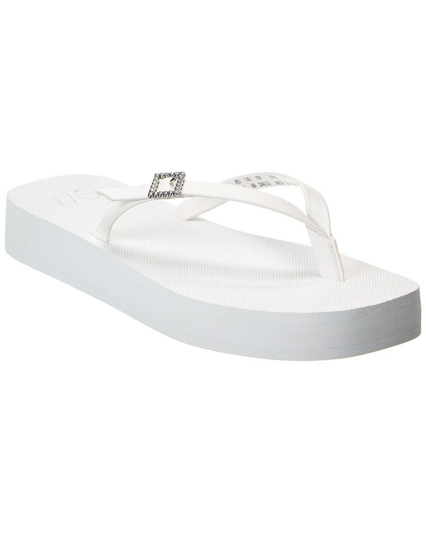 Stuart Weitzman Crystal Thong Flatform Sandal