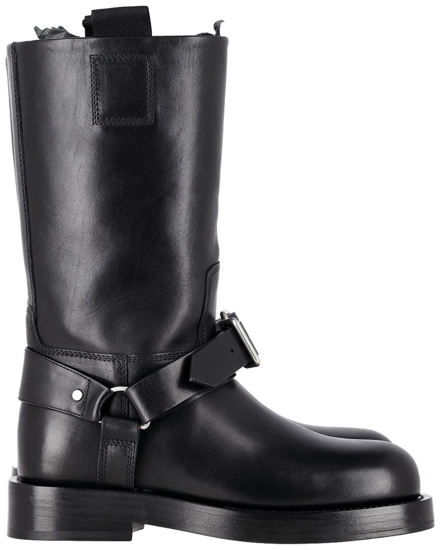 Burberry Women's Leather Mid-Calf Boot (Authentic Pre-Loved)