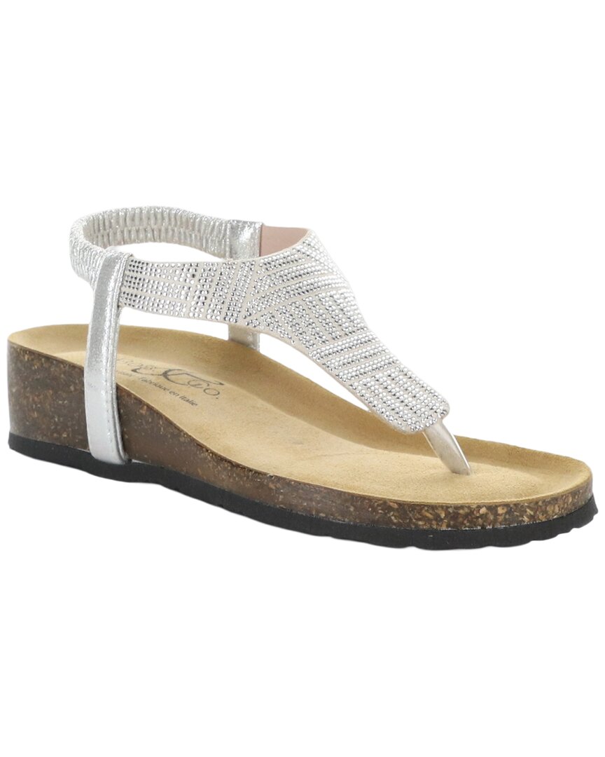 Bos. & Co. Lila Synthetic Sandal In Silver