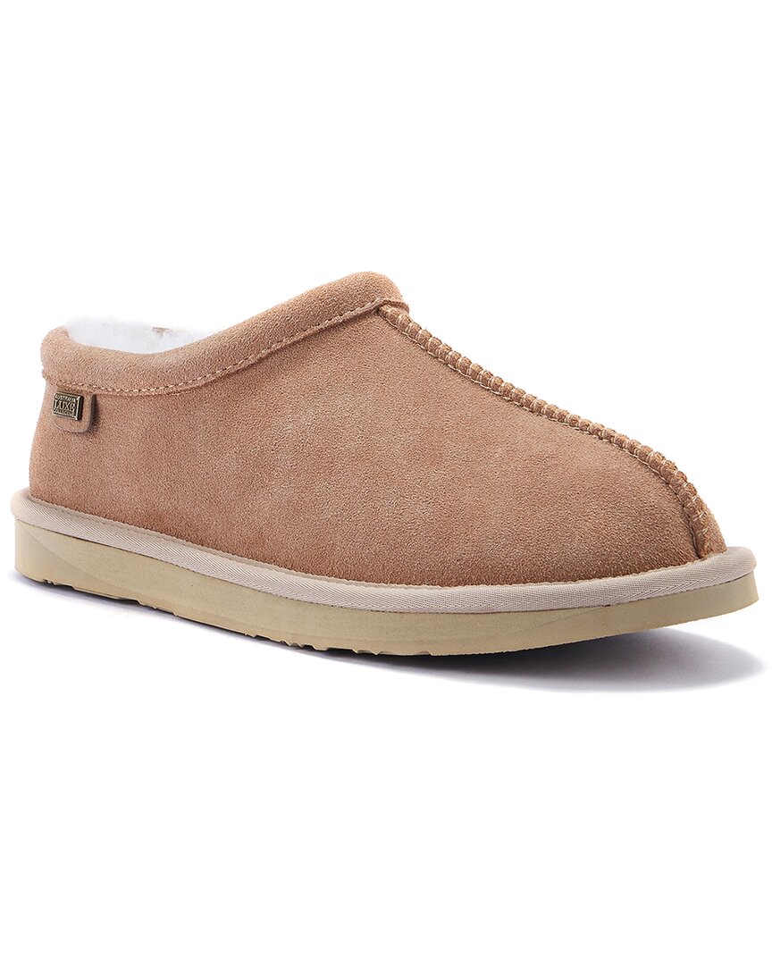 Australia Luxe Collective Outback Suede Slipper In Beige