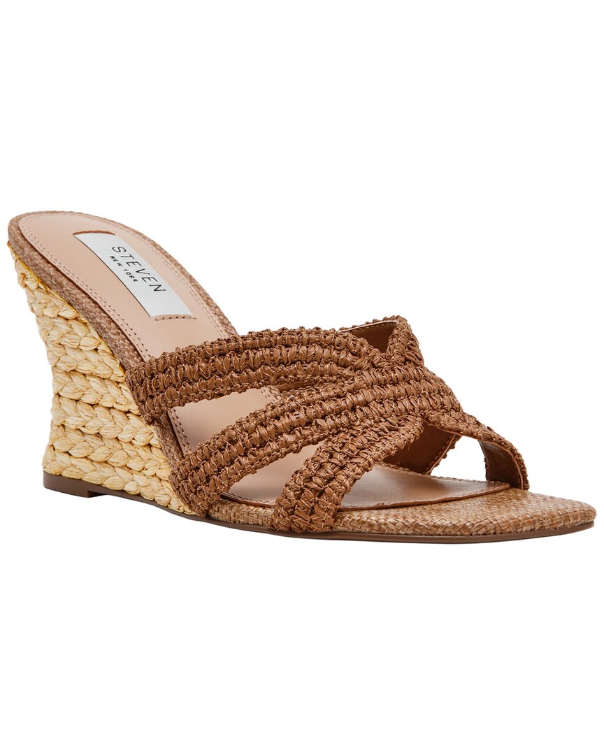Steven By Steve Madden Winona Raffia Wedge Sandal In Brown