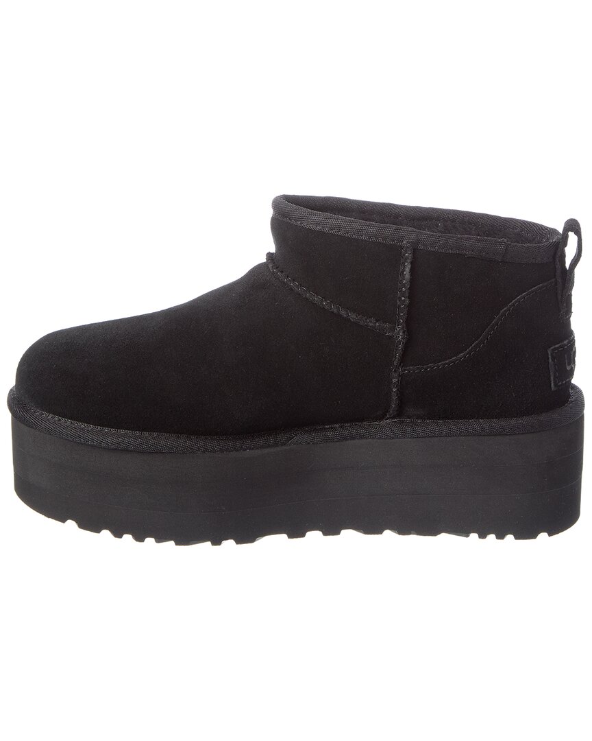 Ugg Classic Ultra Mini Suede Platform Boot In Black