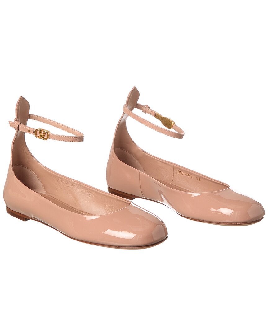 Valentino Tan Go Patent Flat (authentic )