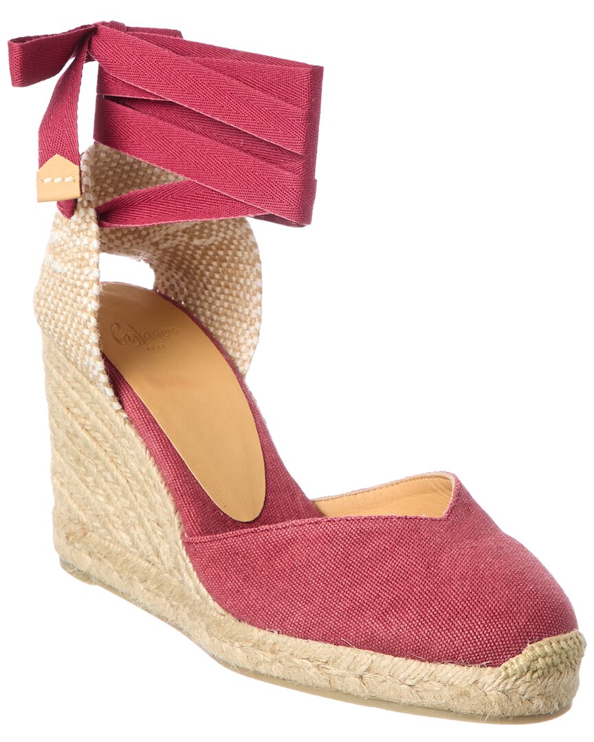Castañer Chiara Canvas Wedge Sandal In Pink