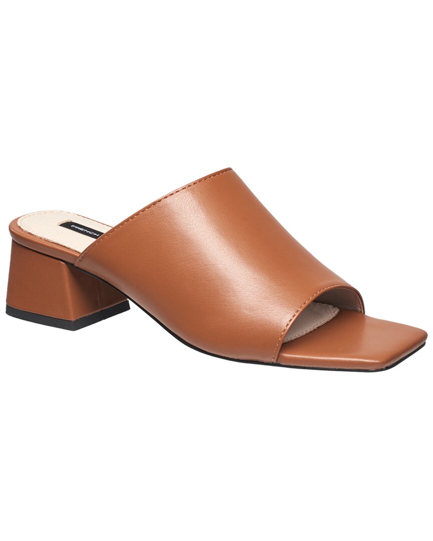 French Connection Pull-on Dinner Womens Solid Faux Leather Block Heels
