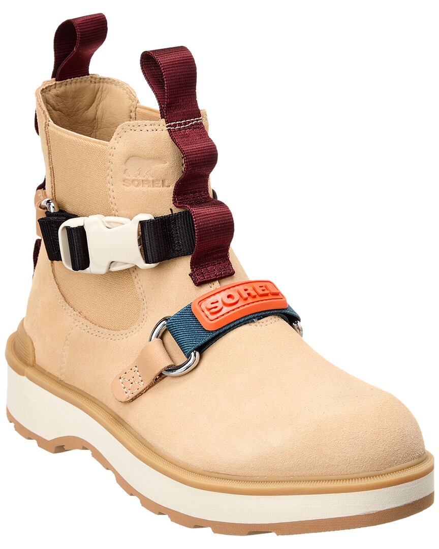 Shop Sorel Hi-line Eq Chelsea Leather Boot In Brown