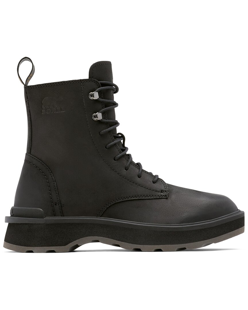 Sorel Hi-line Lace Leather Boot In Black