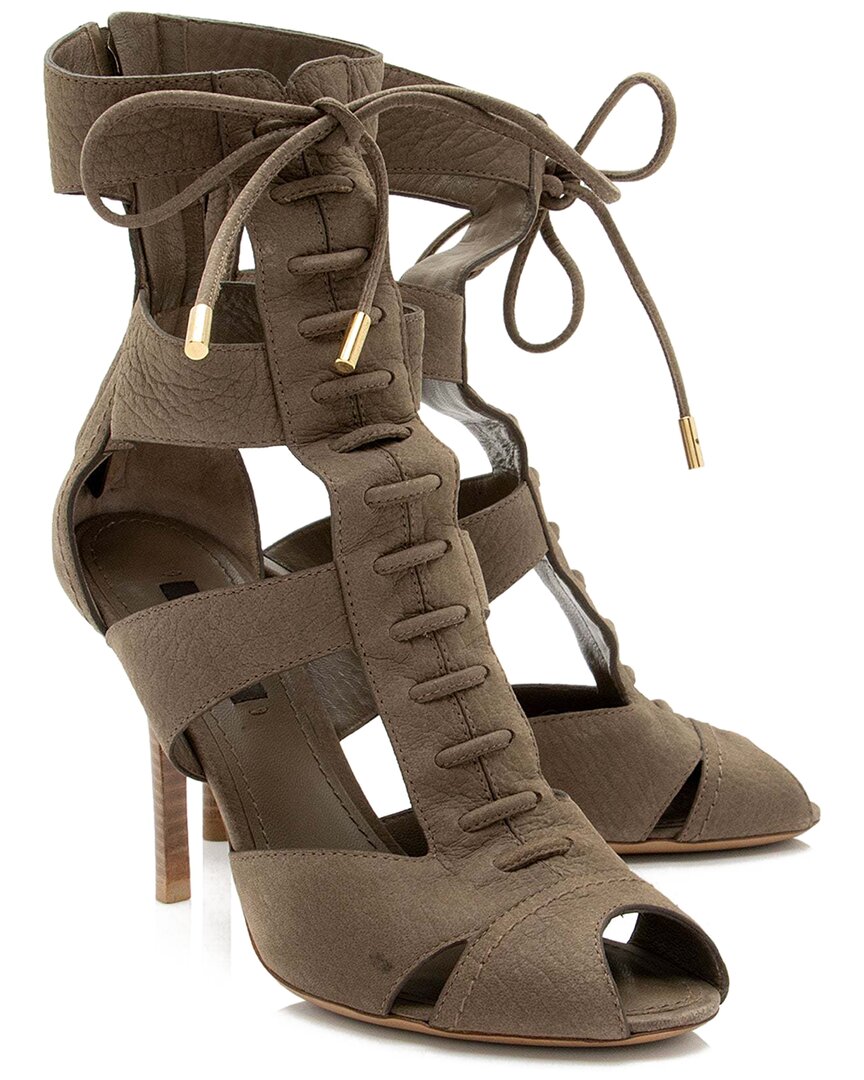 Pre-owned Louis Vuitton Women's Suede Gladiator Sandal (authentic Pre-loved)