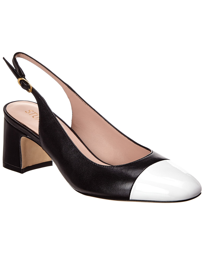 Stuart Weitzman Loraina Leather Slingback Pump Women's Black 8 | eBay