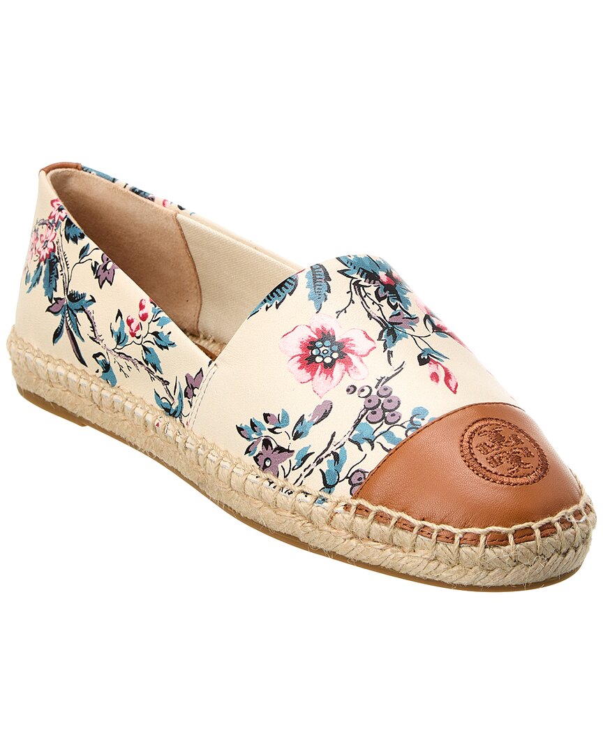 TORY BURCH TORY BURCH COLORBLOCKED LEATHER ESPADRILLE