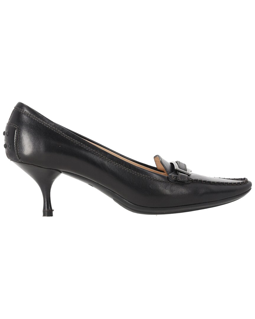 Tod's Women's Leather Pointed Toe Penny Loafer Pump (authentic Pre-loved)