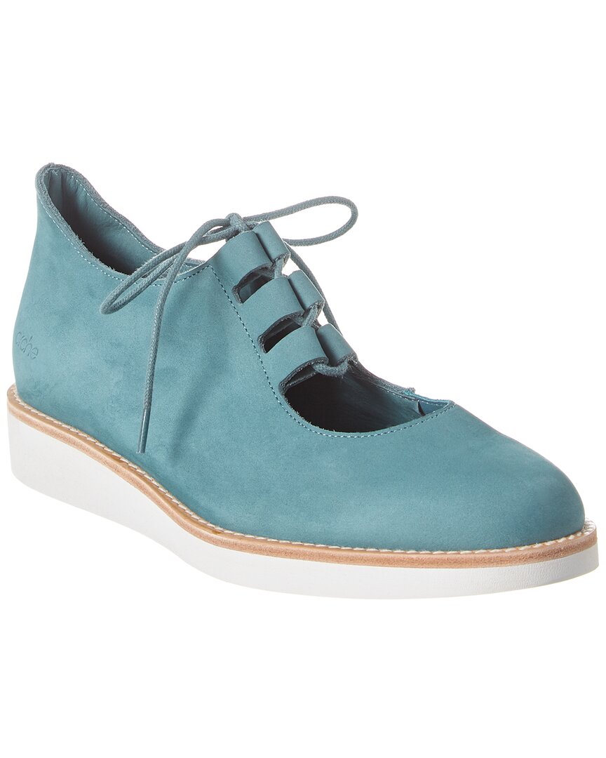Arche Danako Leather Flat In Green