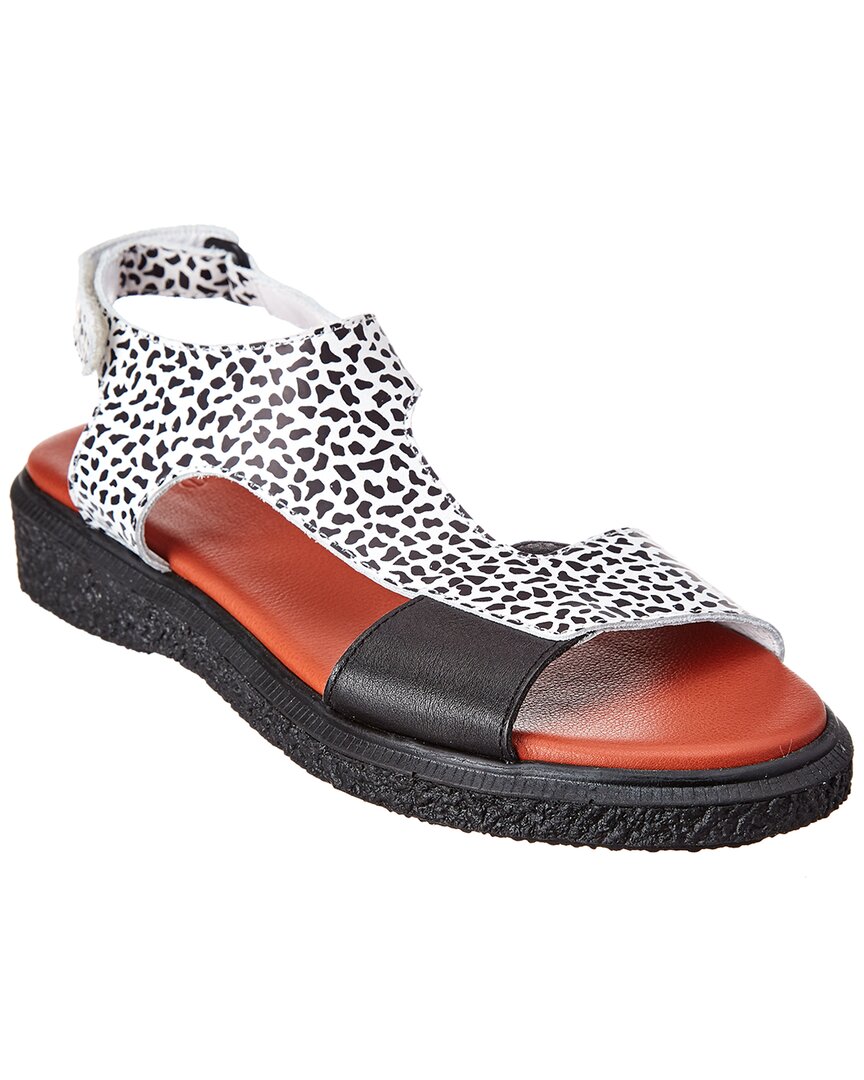 Arche Janaka Leather Sandal In Noir/wenge