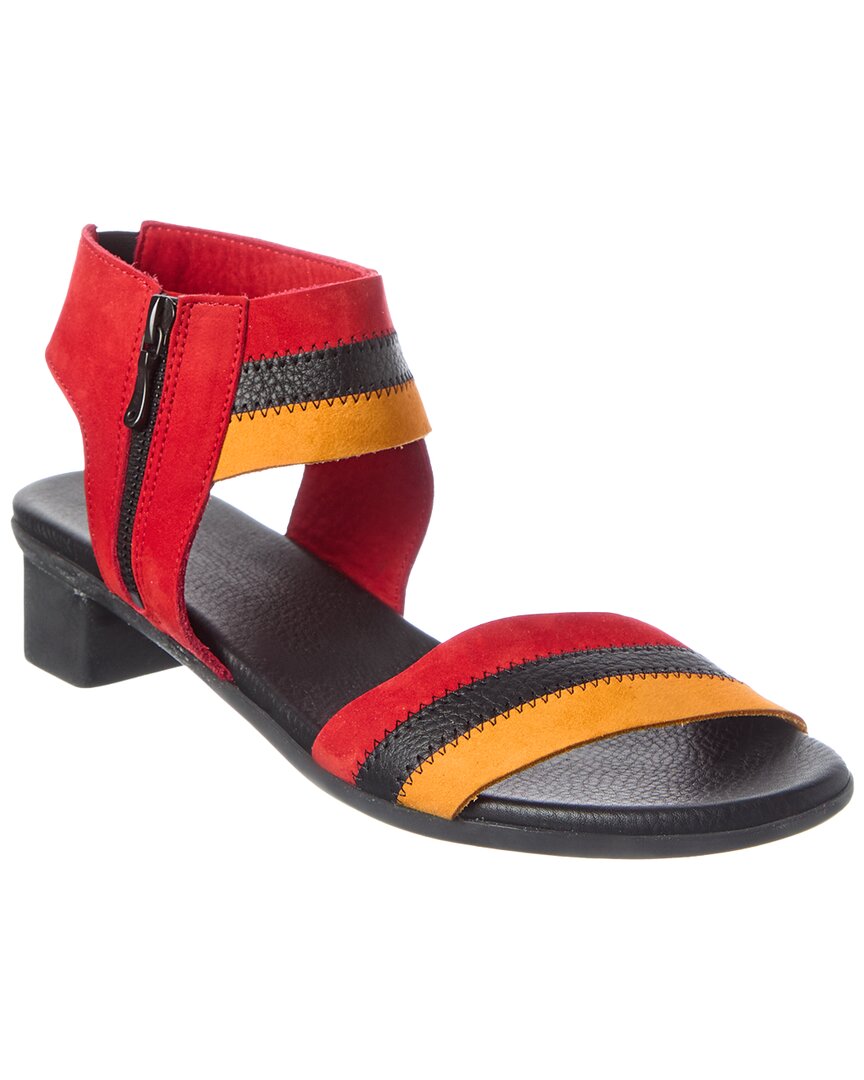 Arche Obiria Leather Sandal In Black