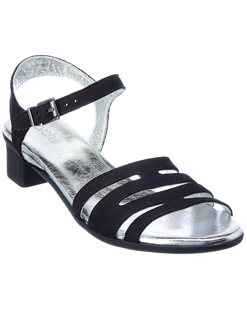 Arche Obisha Leather Sandal In Black