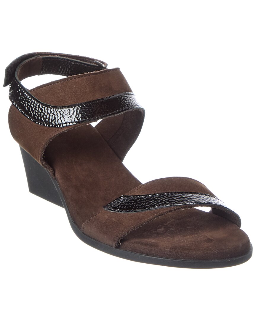 Arche Rimana Leather Sandal In Black