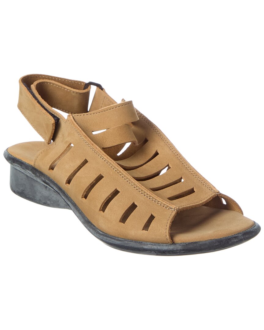 Arche Saocan Leather Sandal In Tan