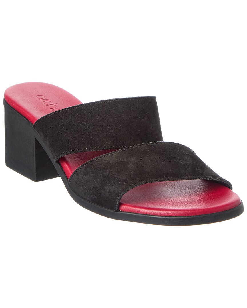Arche Vayene Leather Flat In Black