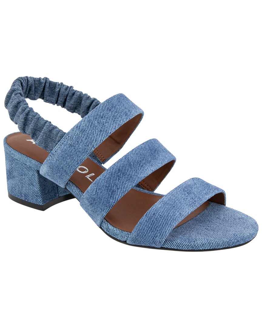 Aerosoles Clarissa Leather Heeled Sandal In Blu Jean Suede
