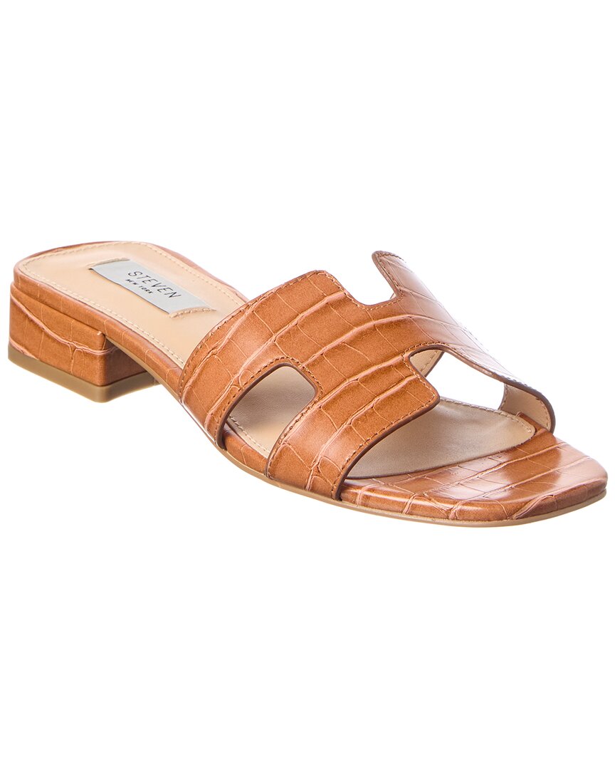Steven By Steve Madden Hutchy Sandal In Cognac Croco