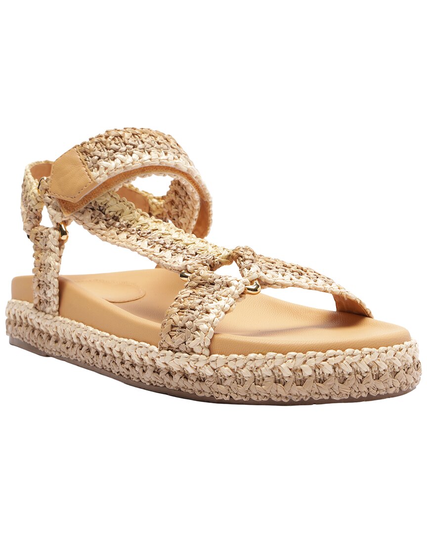 Arezzo Mya Raffia Sandal In Brown