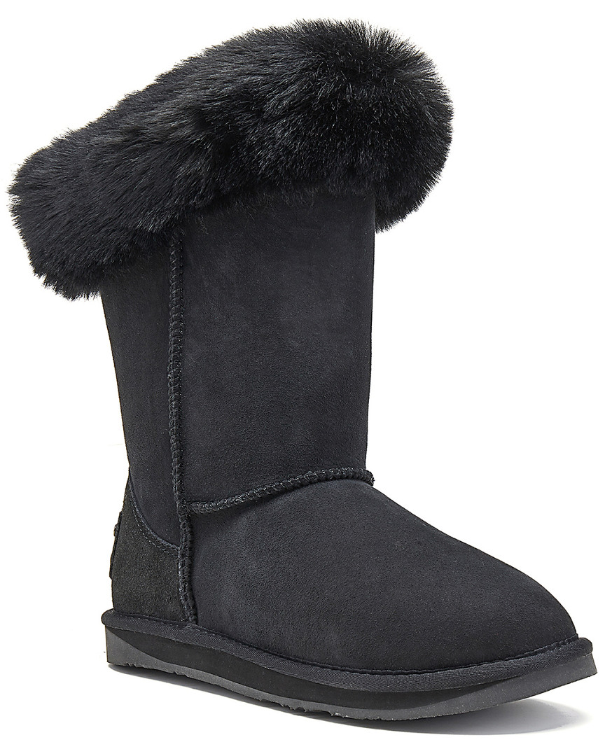 Australia Luxe Collective Foxy Short Suede Boot In Black