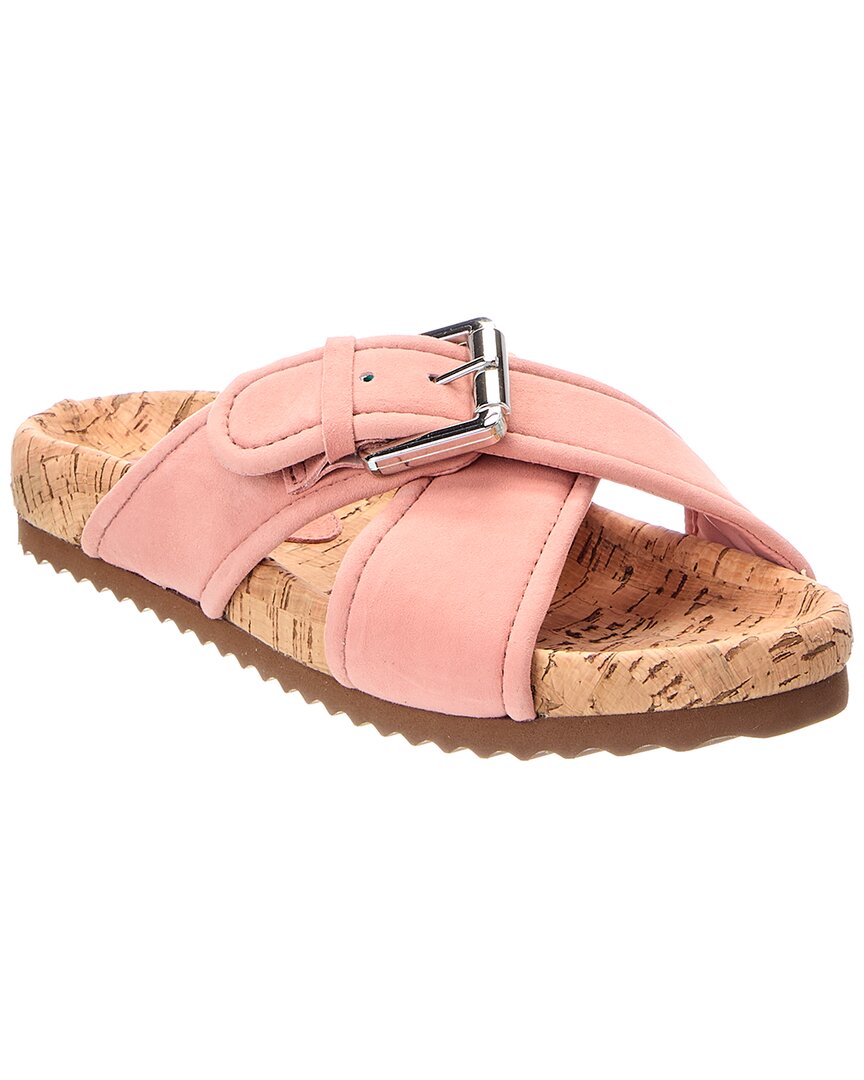 Schutz Nairobi Suede Sporty Sandal In Pink