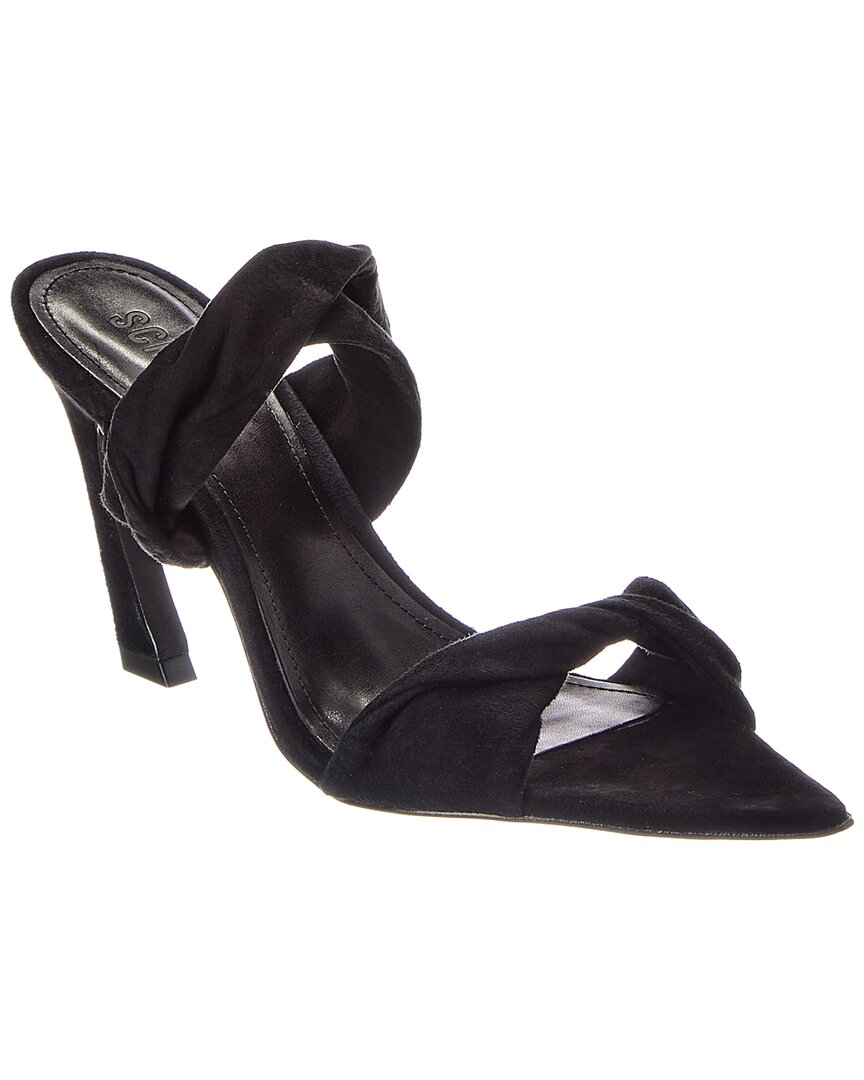 Schutz Meline Suede Sandal In Black