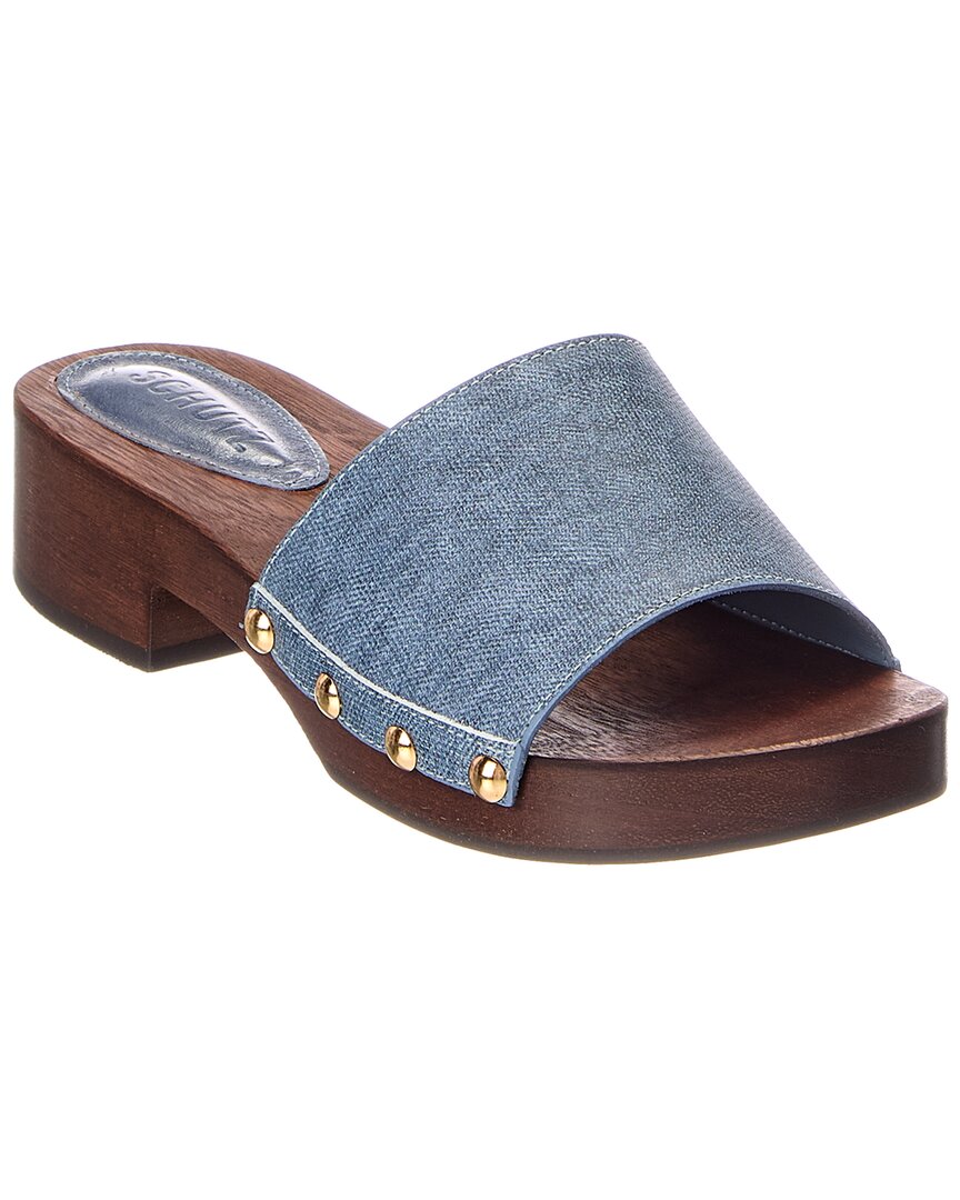 Schutz Shayla Denim Sandal In Blue