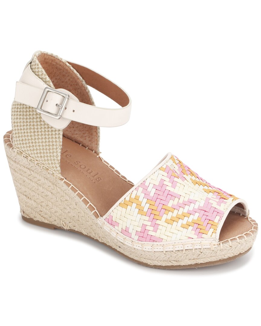 GENTLE SOULS BY KENNETH COLE CHARLI LEATHER-TRIM ESPADRILLE