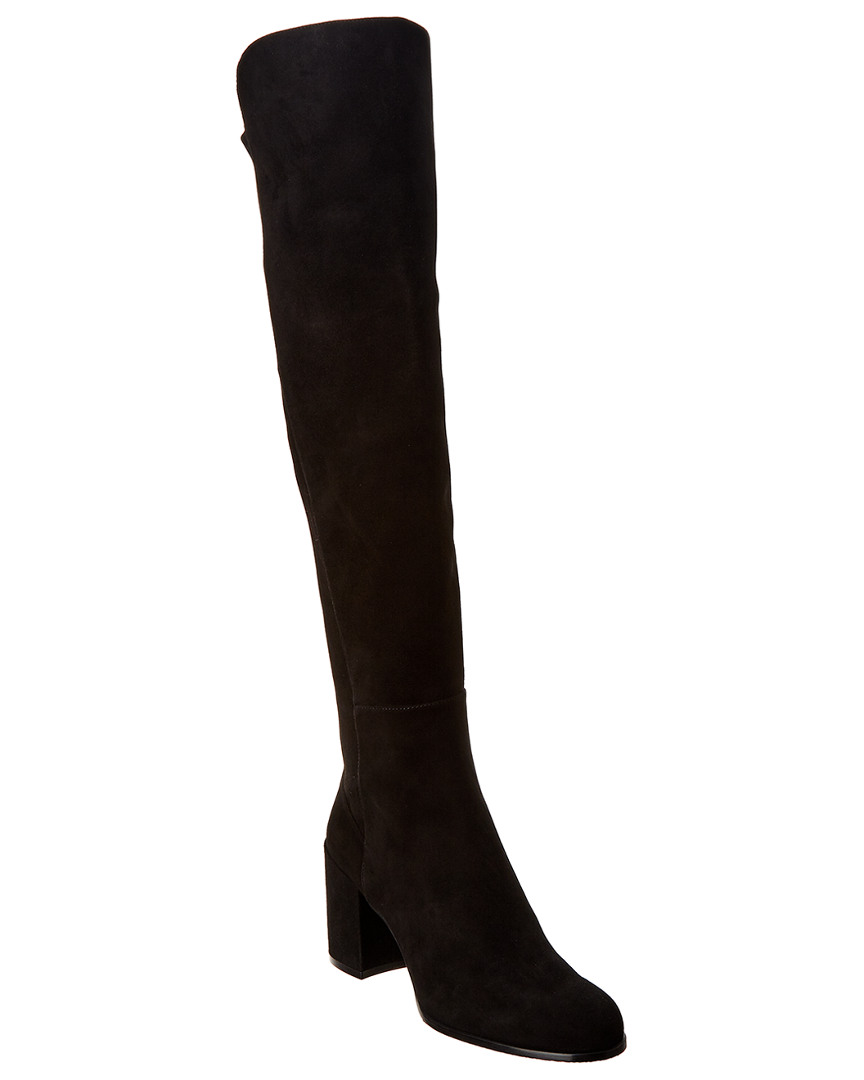 stuart weitzman over the knee black suede boots