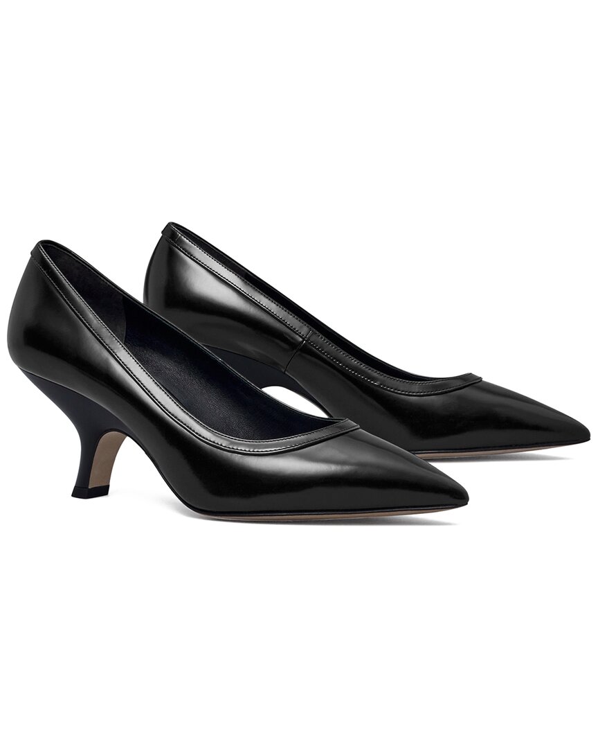 Tory Burch Double T Buckle Kitten Heel Pump 45mm