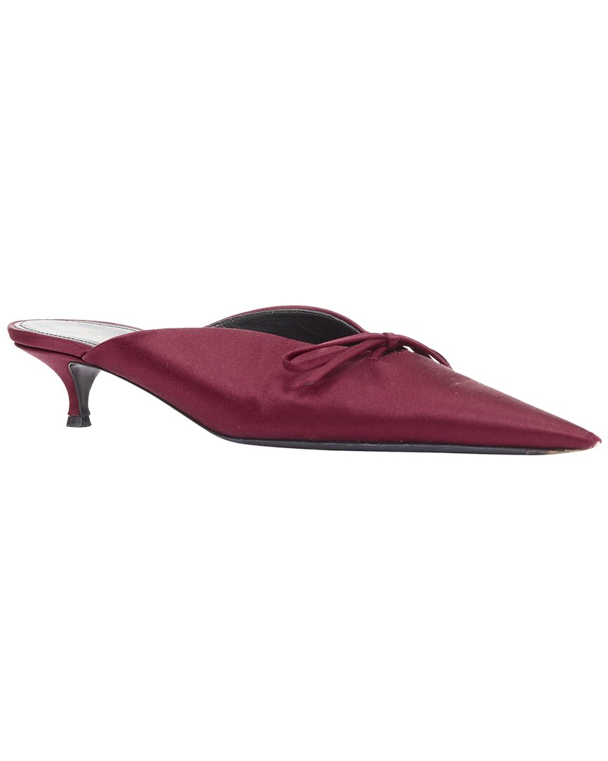 Balenciaga Women's Satin Burgundy Satin Bow Mule (authentic Pre-loved)