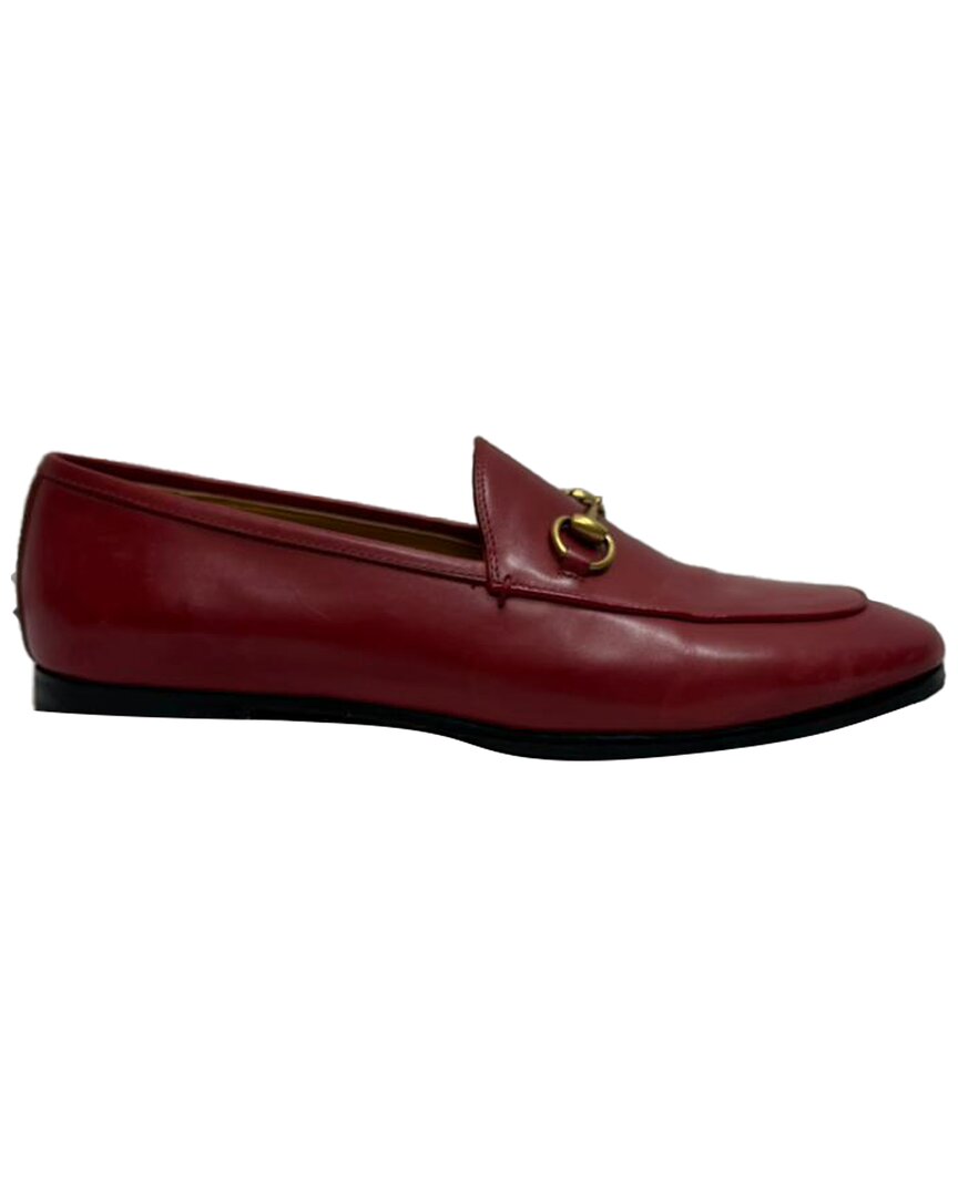 Gucci Women's Leather Jordaan Loafer (authentic Pre-loved) In Black