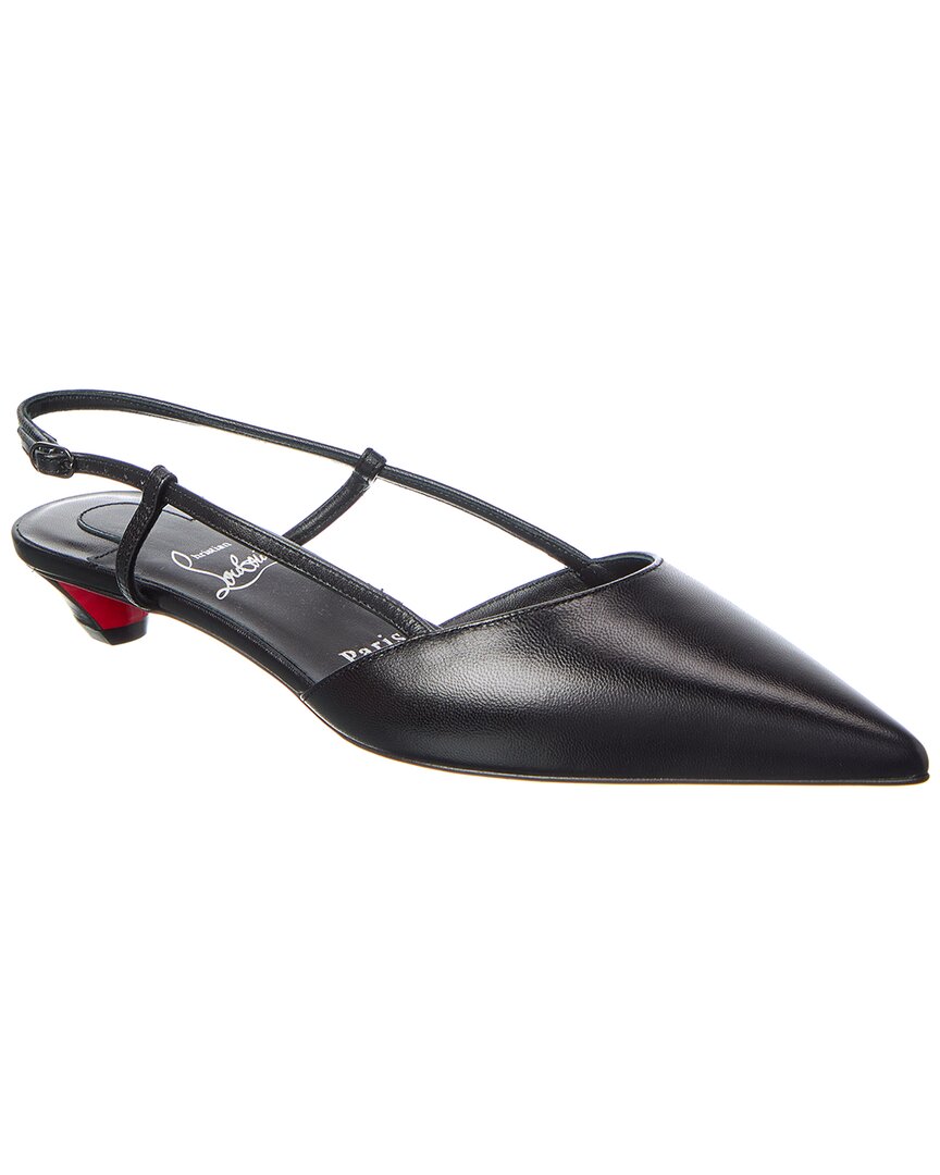 Christian Louboutin Miss Z Slingina 25 Leather Slingback Pump In Black