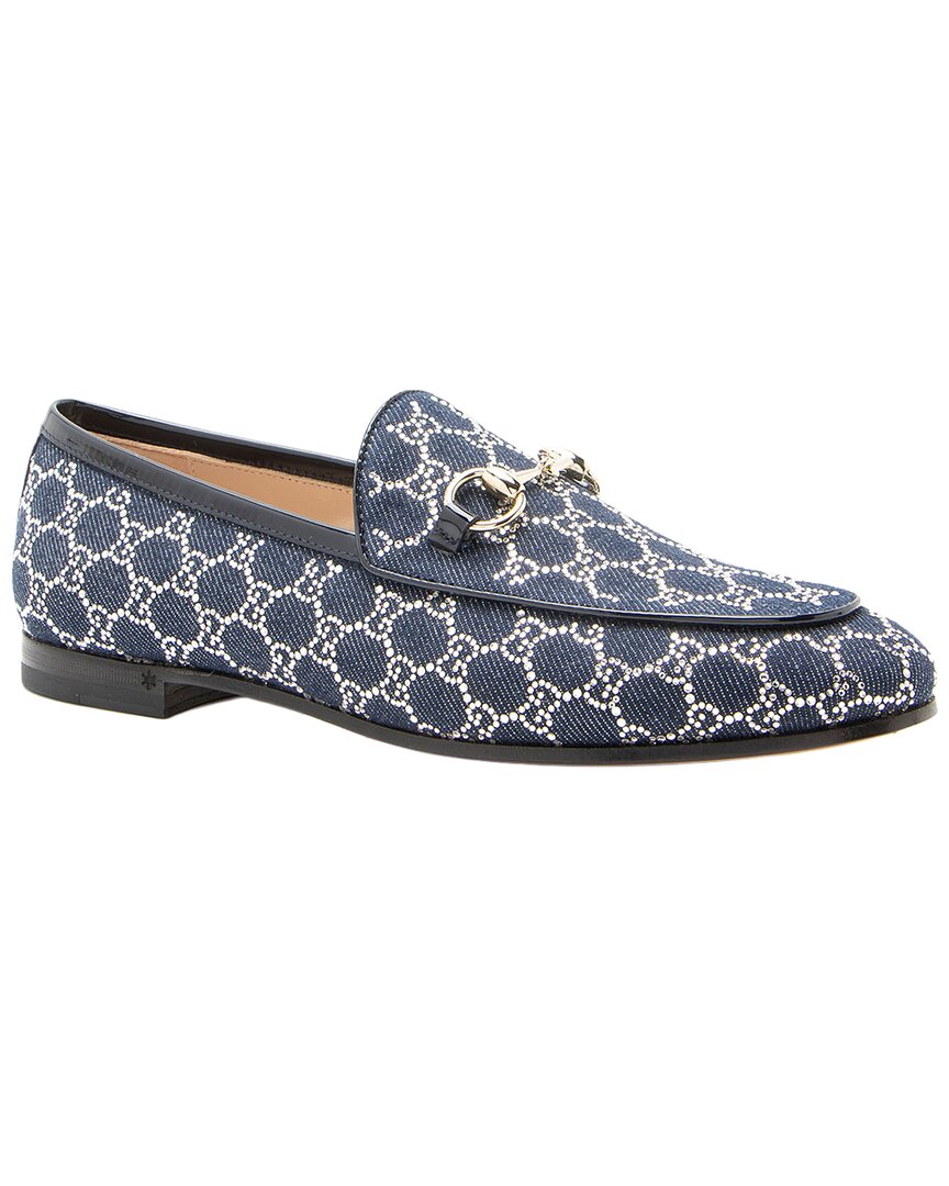 Gucci Women's Gg Denim Crystal In Blue