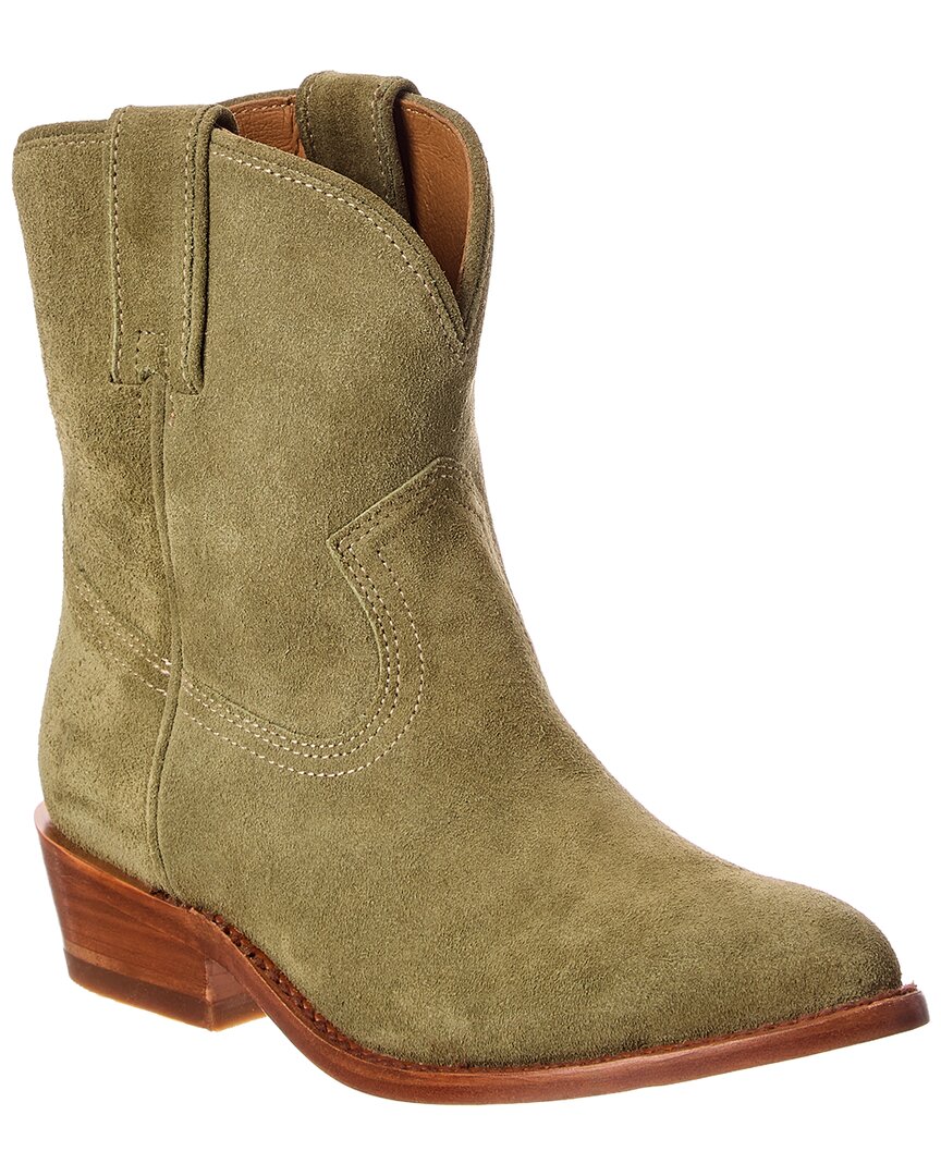 Frye Billy Short Suede Bootie In Brown