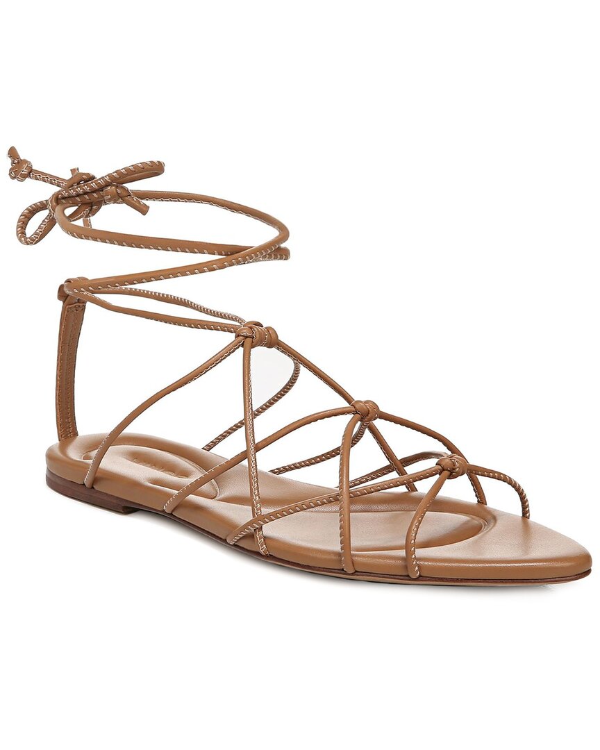 Shop Vince Kenna Leather Strappy Sandal In Brown
