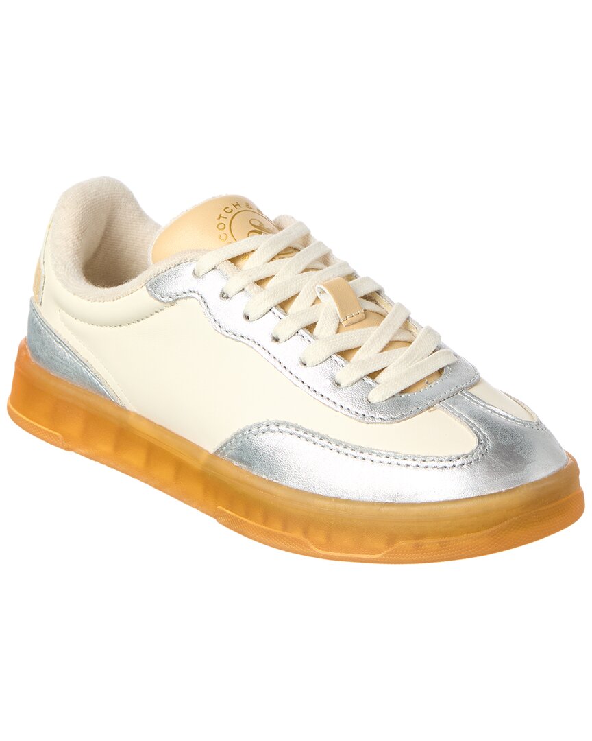 Scotch & Soda Nixie Leather Sneaker In Silver