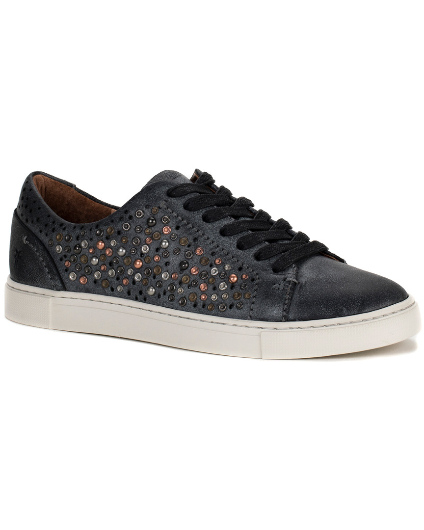 Image of Frye Ivy Deco Stud Low Lace Suede Sneakers