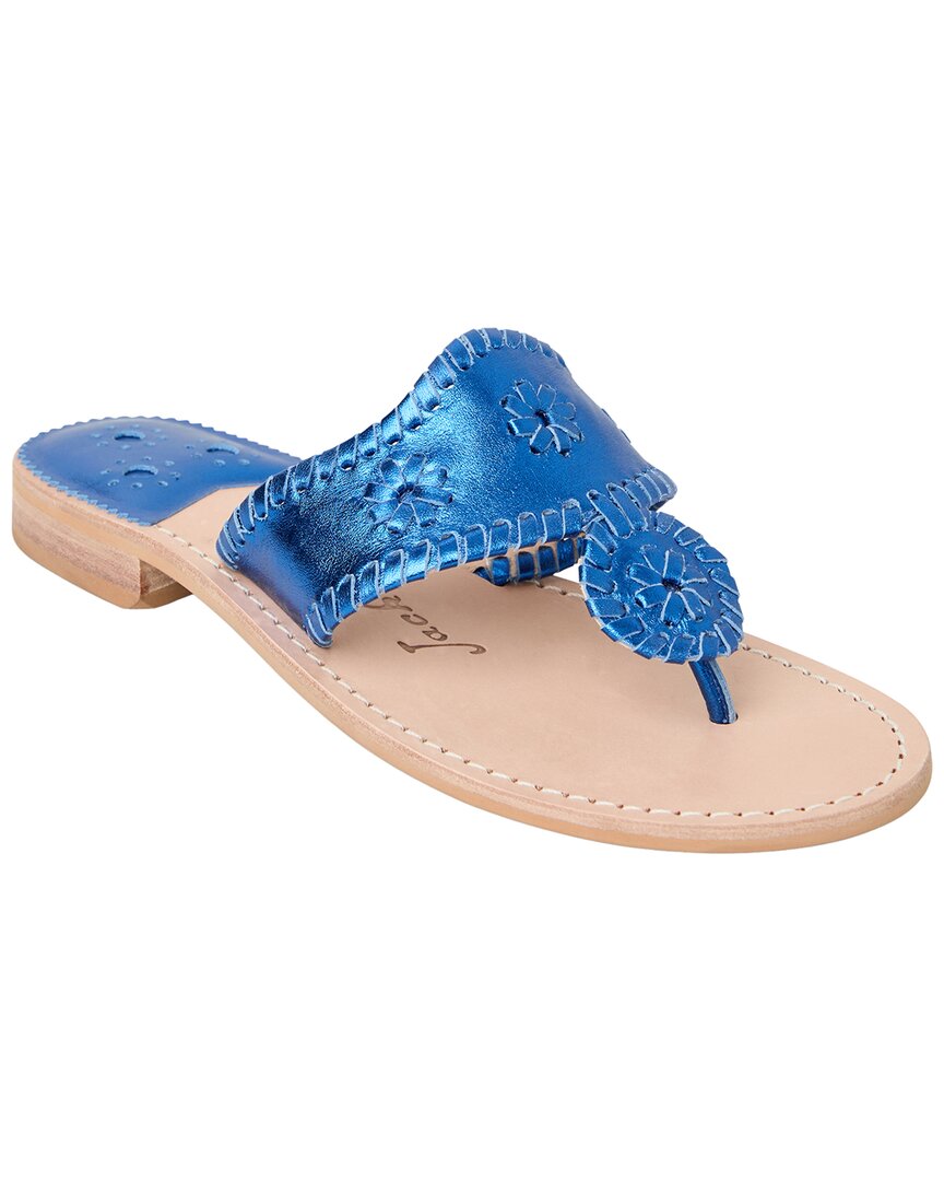 Jack Rogers Jacks Leather Sandal In Blue