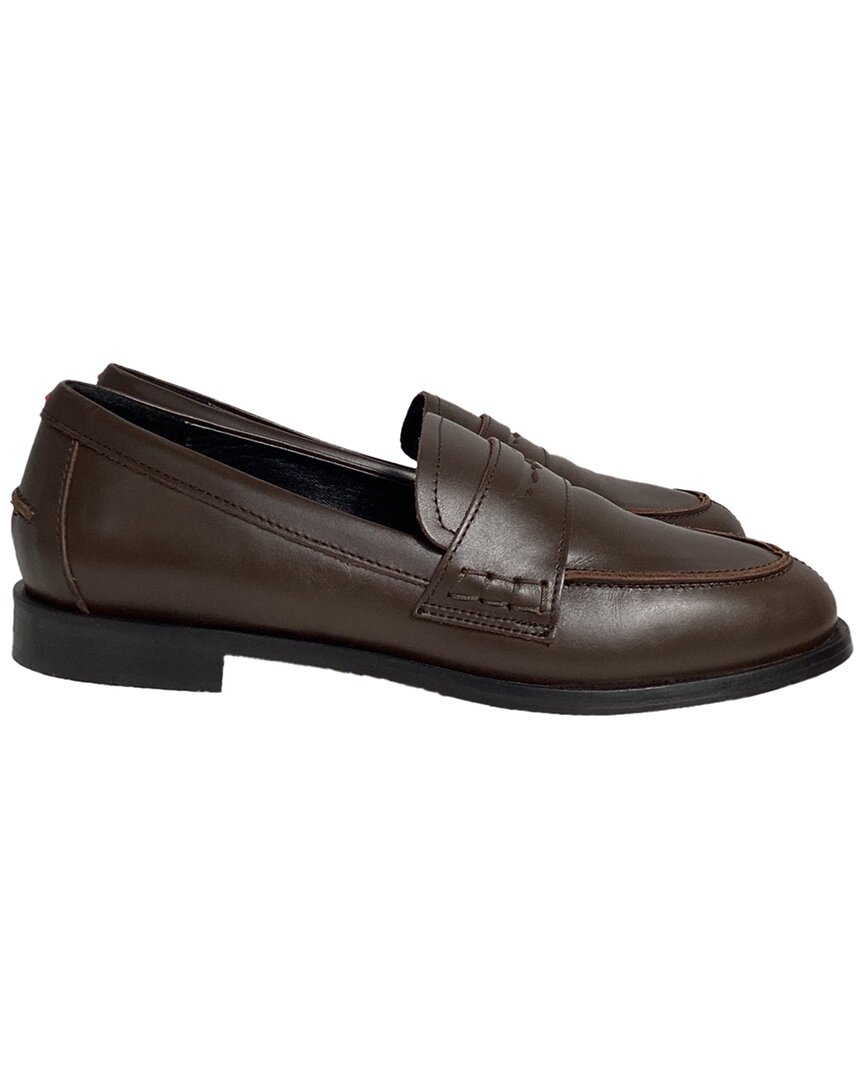 Aeyde Leather Loafers With Penny Strap And Round Toe