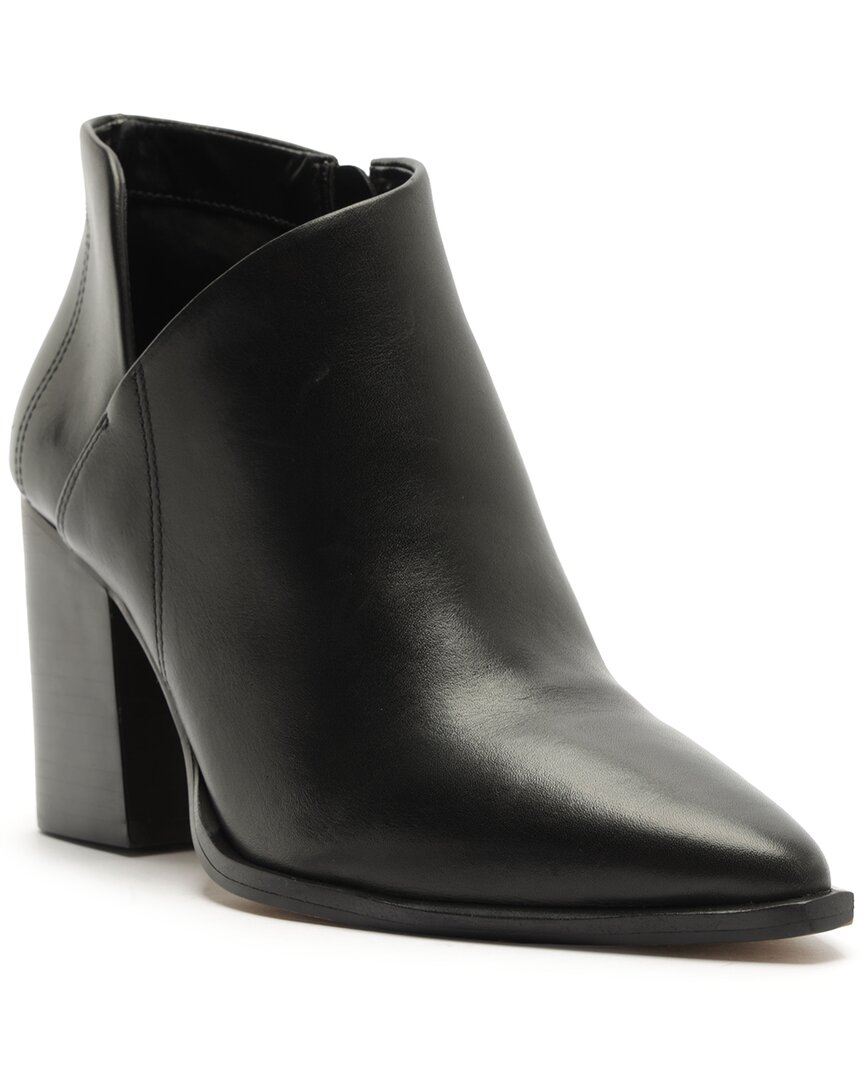Arezzo Cora Leather Boot In Black