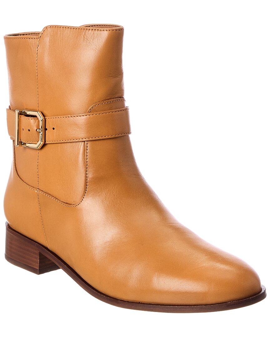 Arezzo Samantha Leather Boot In Brown