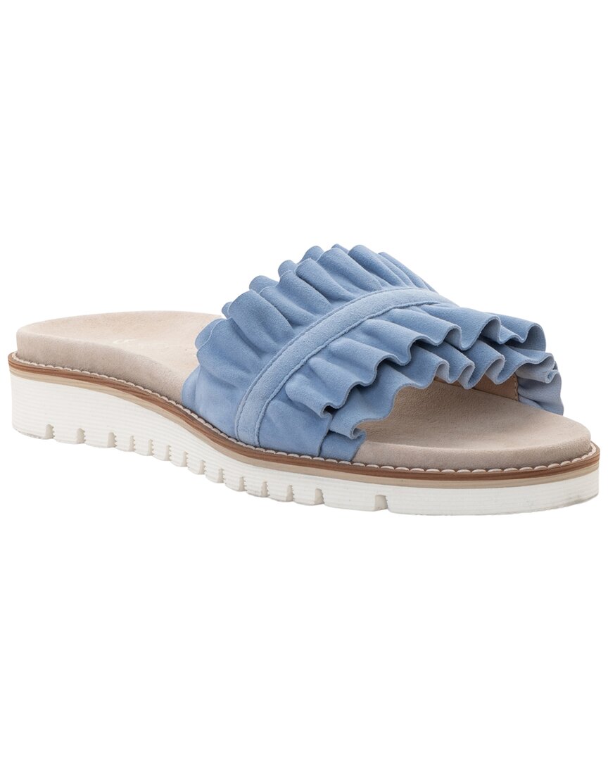 Ara Keyes Suede Sandal In Azure Blue