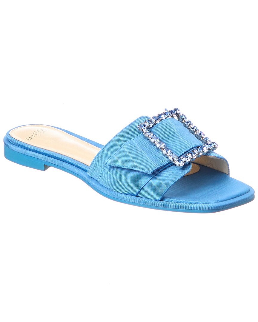 Alexandre Birman Aria Grosgrain Flat In Blue