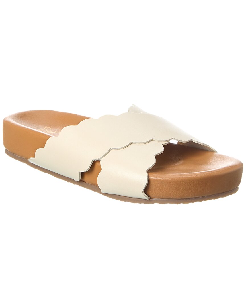 Seychelles Odie Leather Sandal In White