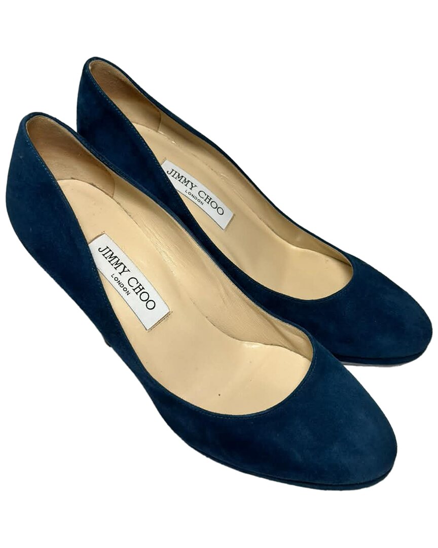 Jimmy Choo Women's Suede Platform Pump (authentic Pre-loved)